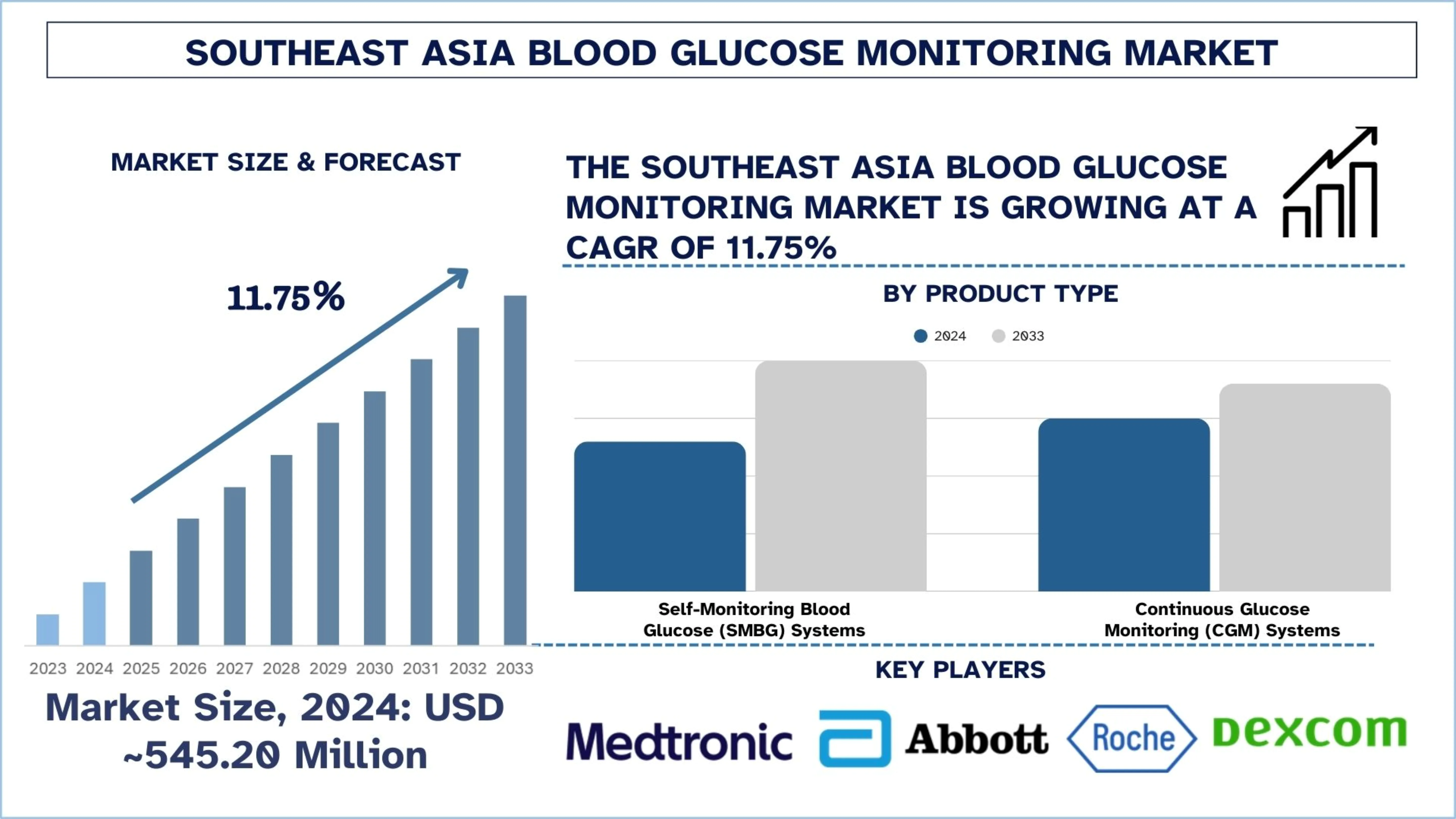 동남아시아 혈당 모니터링 시장 규모 및 예측